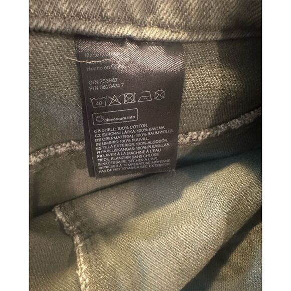 H&M Women's Size 12 Olive Green Denim Mini Skirt with Pockets - Picture 8 of 9